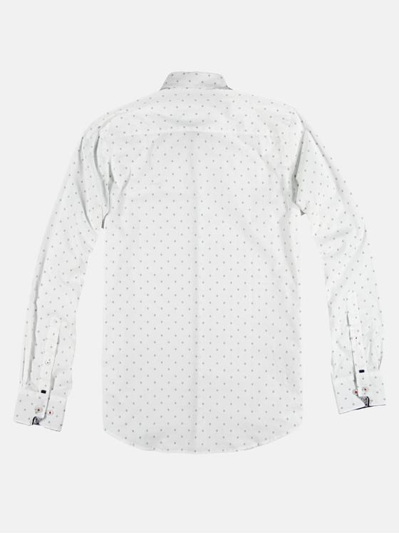 emilio adani Herren Hemd aus Cotton-Satin Weiß 29327