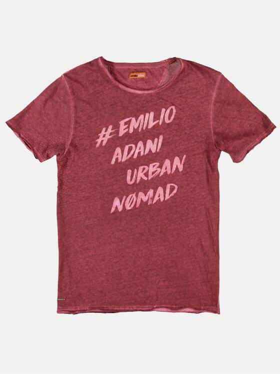 emilio adani Herren Rundhals T-Shirt Rot 25691