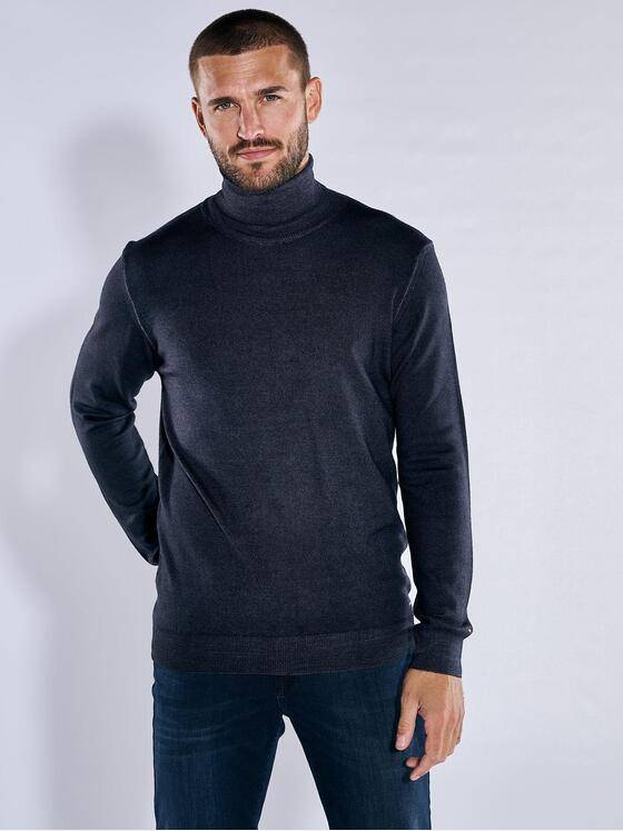 emilio adani Herren Pullover mit Rollkragen Blau 37795