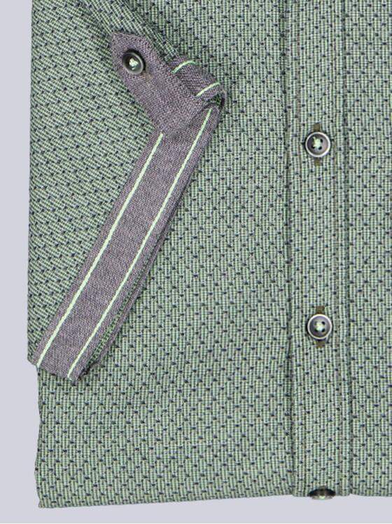 engbers Herren Kurzarm-Hemd gemustert Hellgruen 39192