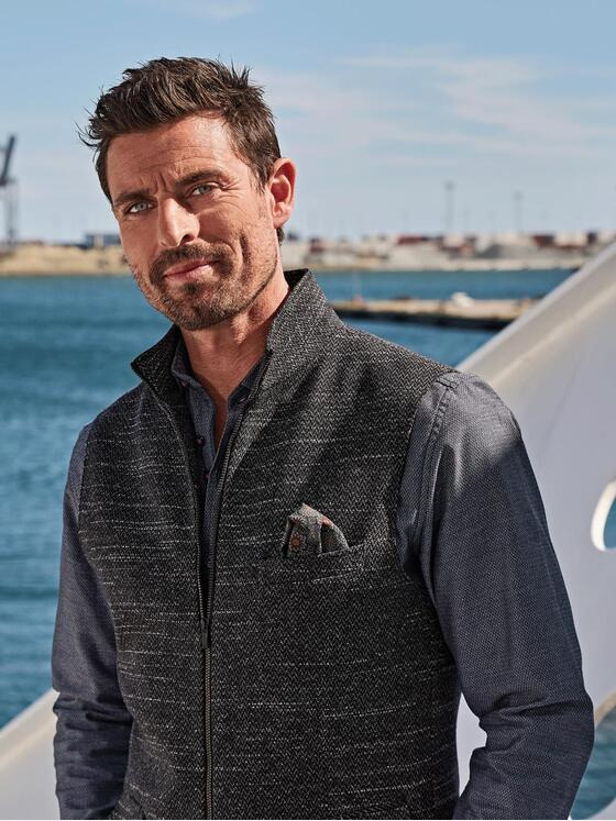 engbers Herren Sakko-Weste meliert Saphirblau 33608