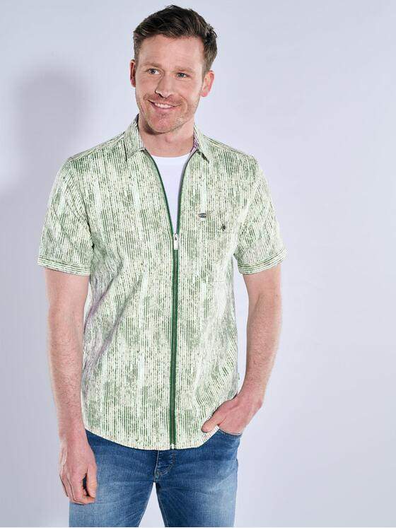 engbers Herren Kurzarm-Hemd gemustert Hellgruen 39035