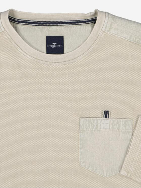 engbers Herren Langarm-Shirt strukturiert Beige 37736