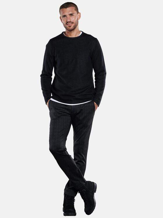 emilio adani Herren Langarm-Shirt uni Grau 33734