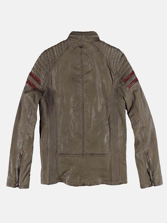 engbers Herren Lederjacke im Bikerstyle Grün 31033