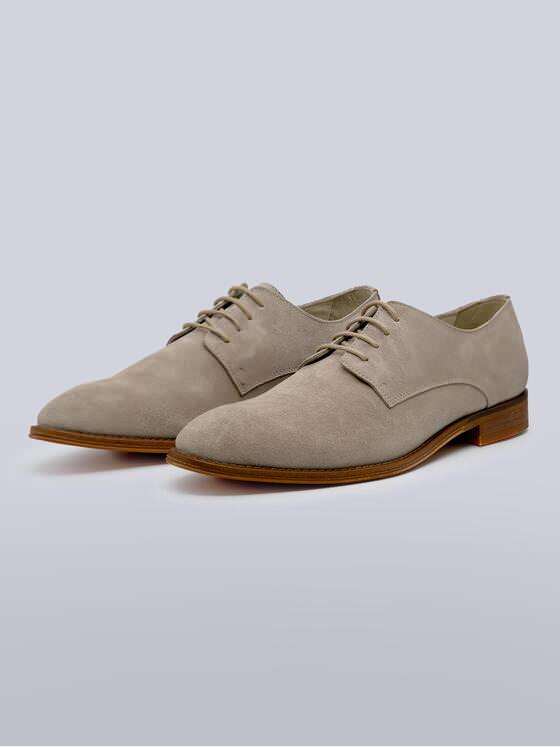 emilio adani Herren Halbschuh aus Velours-Leder Beige 38530