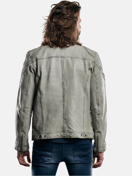 emilio adani Herren Bikerlederjacke Beige 30650