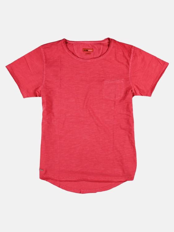 emilio adani Herren Rundhals T-Shirt Rot 26369