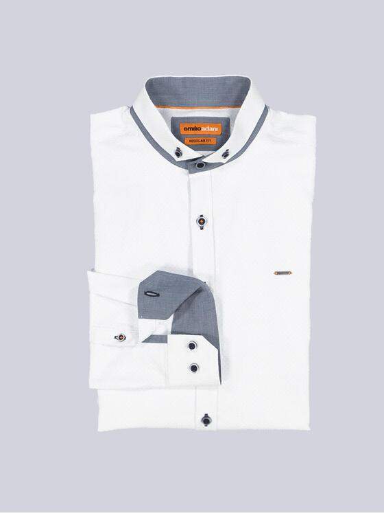 emilio adani Herren Langarm-Hemd uni Blau 35778
