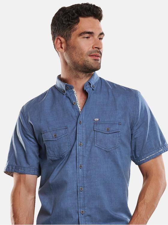 engbers Herren Hemd uni Saphirblau 31333
