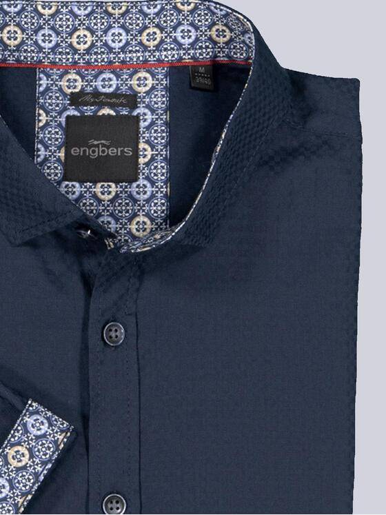 engbers Herren Kurzarm-Hemd "My Favorite" Blau 36300