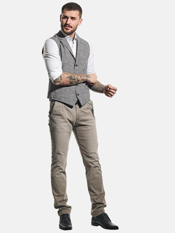 emilio adani Herren Sakko-Weste aus Leinenmischgewebe Beige 31052