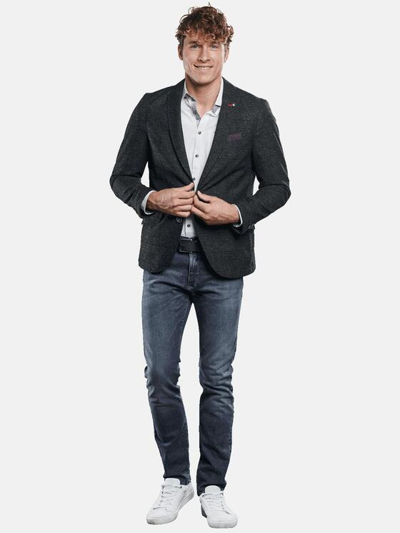 engbers Herren kariertes Sakko Anthrazit 30757