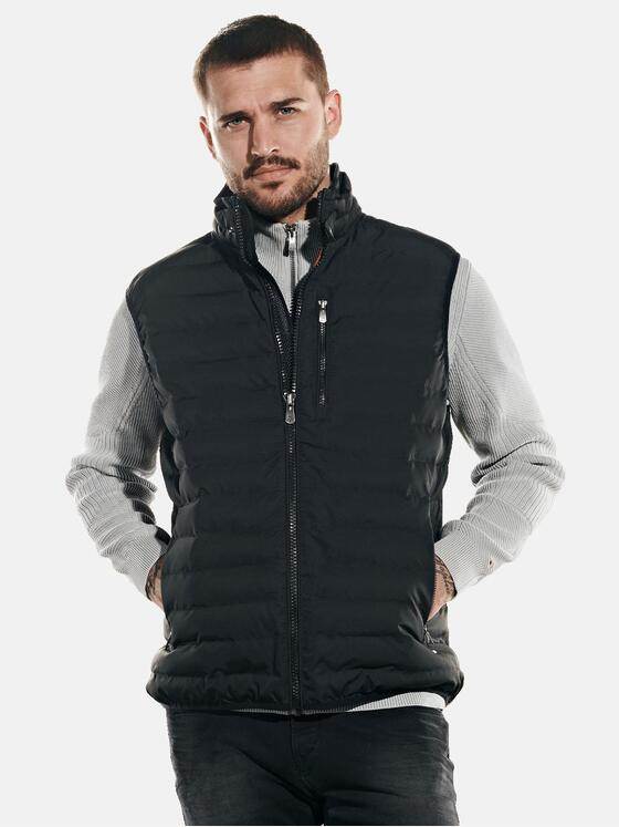 emilio adani Herren Weste sportiv Schwarz 31771