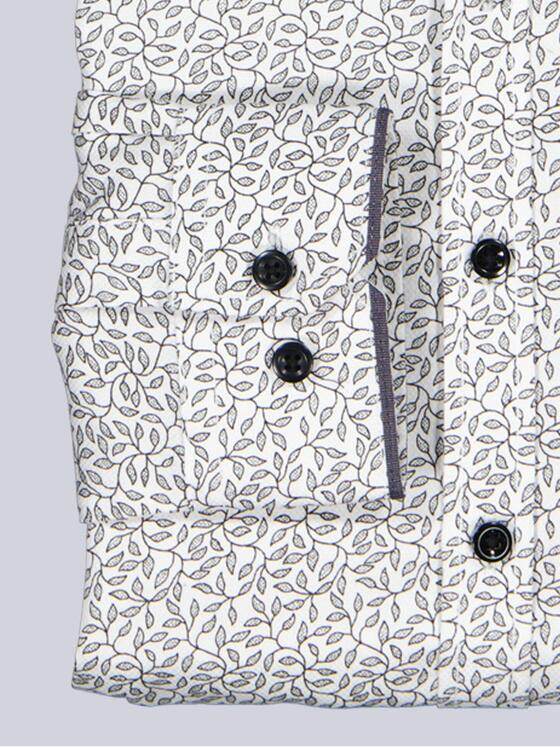 emilio adani Herren Langarm-Hemd strukturiert Reinweiss 39159