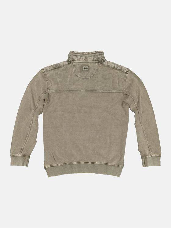 engbers Herren Sweatshirt mit Stehkragen Braunbeige 33763