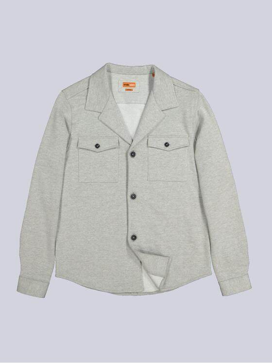 emilio adani Herren Overshirt slim fit Grau 36807