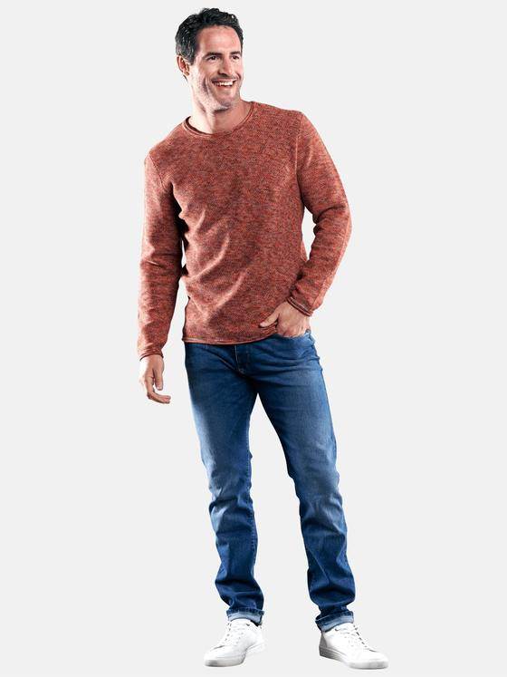 engbers Herren Softer Baumwollpullover Gelborange 29290