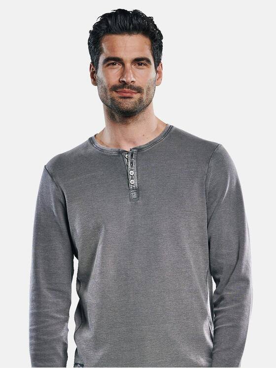 engbers Herren Lässiges Henleyshirt Dunkelgrau 31114