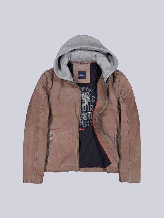engbers Herren Lederjacke mit heraustrennbarer Blende Hellbraun 38492