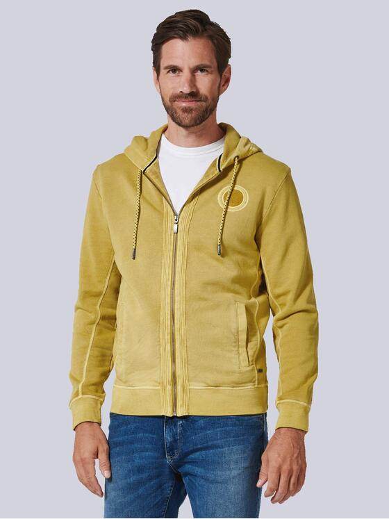 engbers Herren Sweatjacke mit Kapuze Gelb 35315