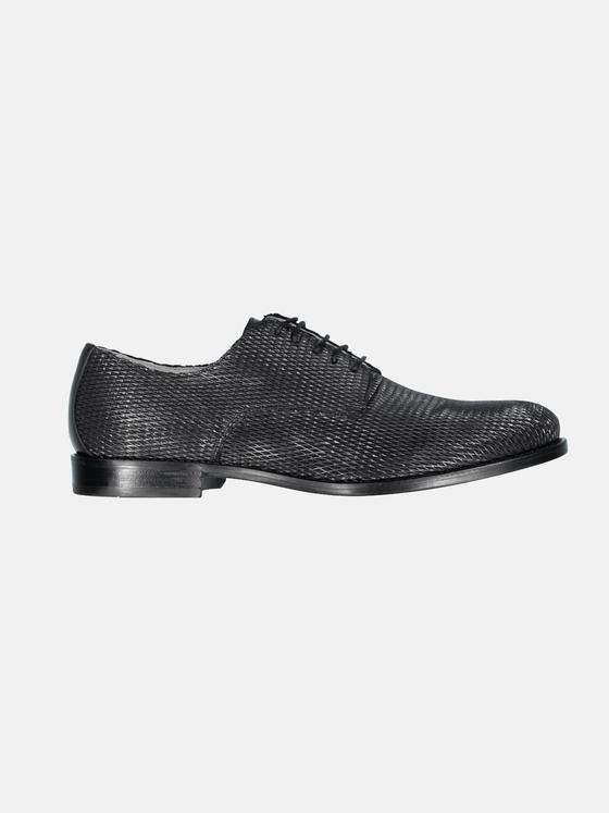 emilio adani Herren Halbschuh aus Leder Schwarz 34481