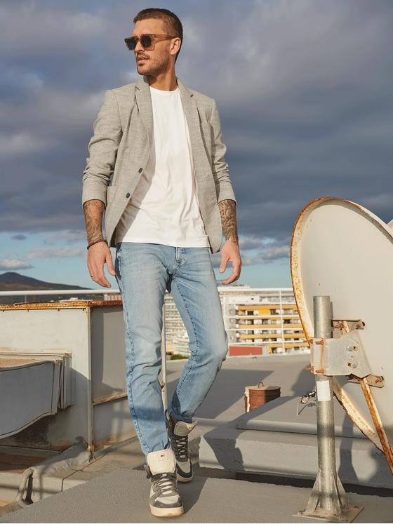 emilio adani Herren Freizeit-Sakko slim fit Beige 34607