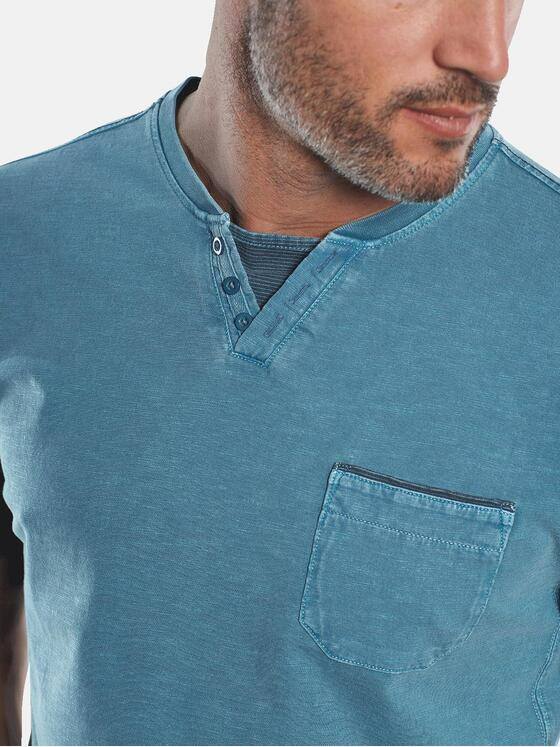 engbers Herren V-Neck T-Shirt Petrol 29806