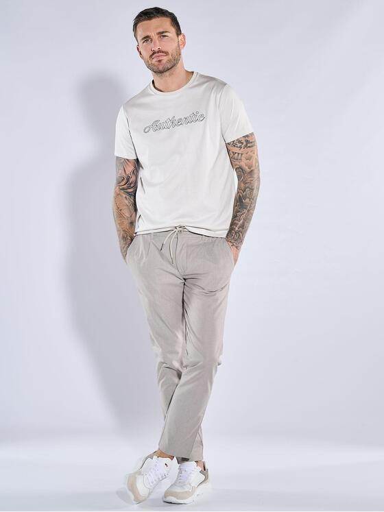 emilio adani Herren T-Shirt aus Pima-Baumwolle Beige 38686