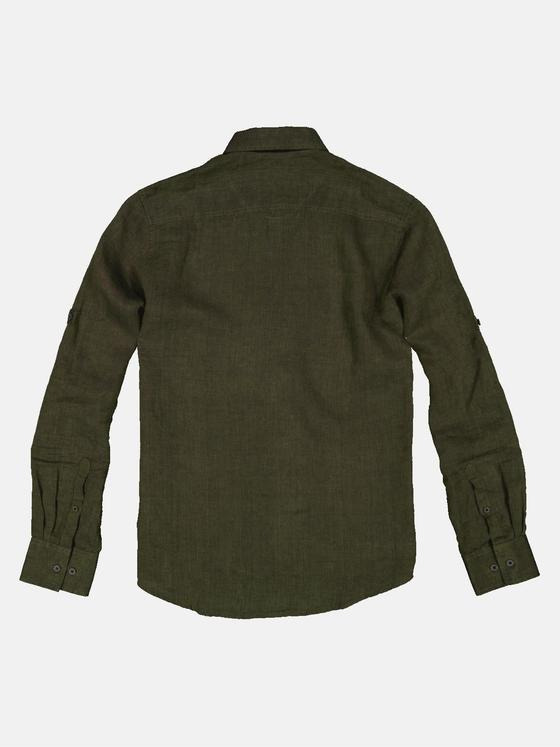emilio adani Herren Hemd uni Grün 35149