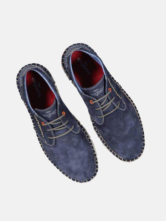 engbers Herren Boots aus Verloursleder Blau 32608