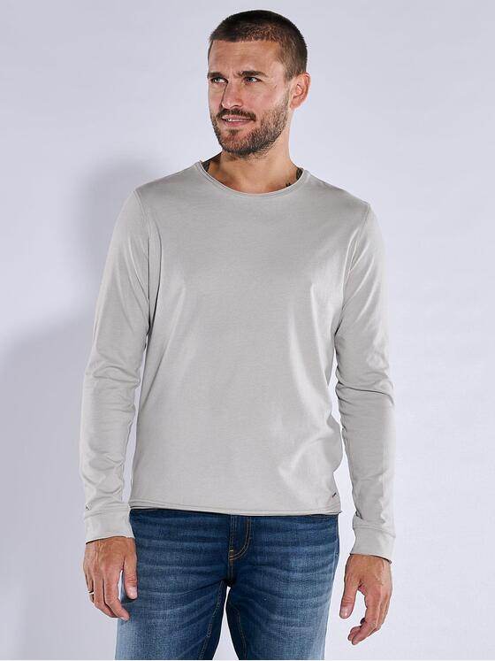 emilio adani Herren Langarm-Shirt "My Favorite" Hellgrau 33482