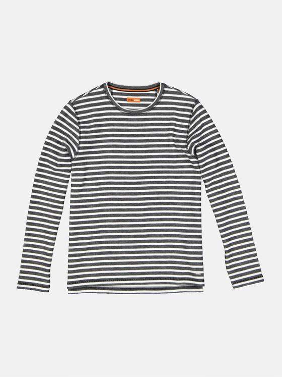 emilio adani Herren Langarm-Shirt gestreift Grau 34513