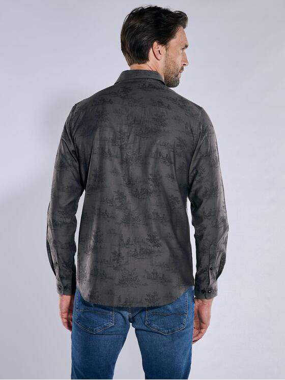 engbers Herren Langarm-Hemd gemustert Braun 37758