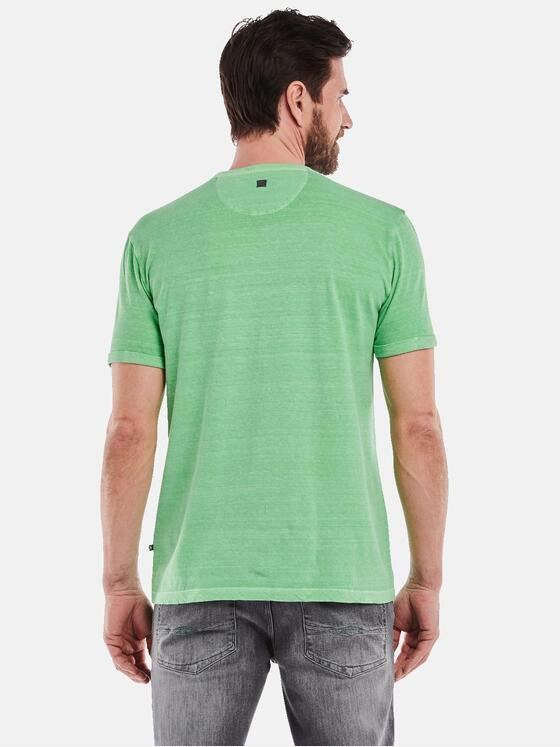 ENGBERS GERMANY Herren T-Shirt mit Leinen Grün 35085