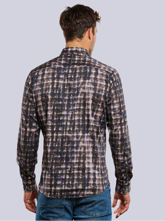 engbers Herren Langarm-Hemd mit Satin-Anteil Braun 33804