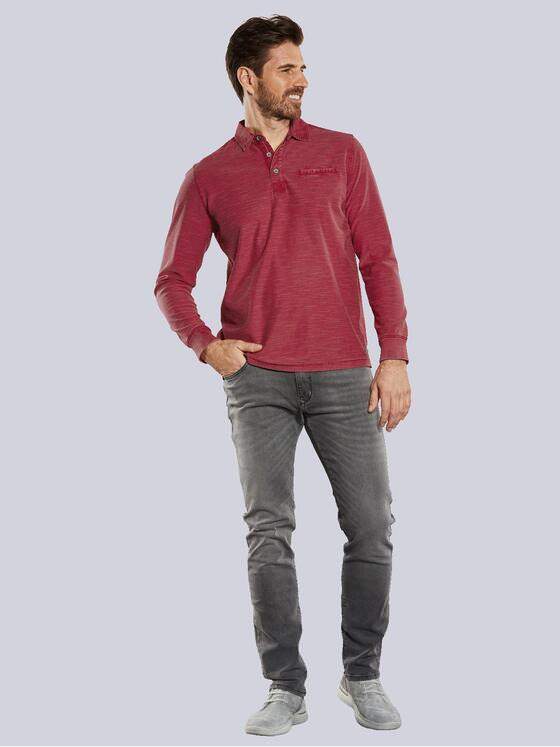engbers Herren Langarm-Shirt mit Polokragen Rot 34339