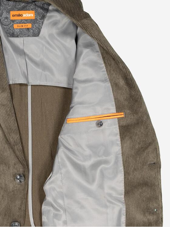 emilio adani Herren Freizeit-Sakko slim fit Braun 37564