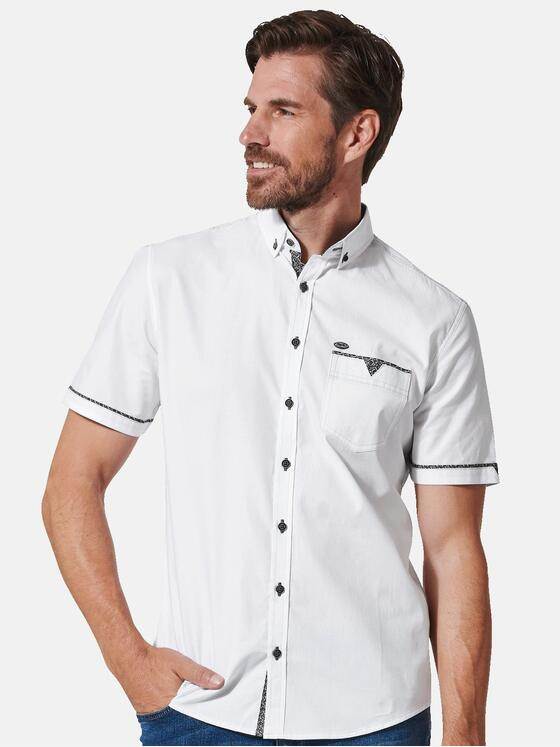 engbers Herren Kurzarm-Hemd uni Weiß 35145