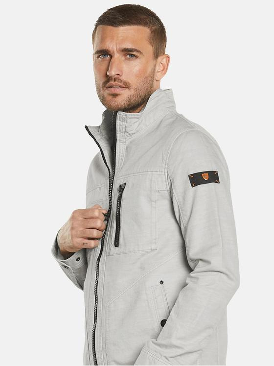 emilio adani Herren Übergangsjacke mit Leinenanteil Grau 34448