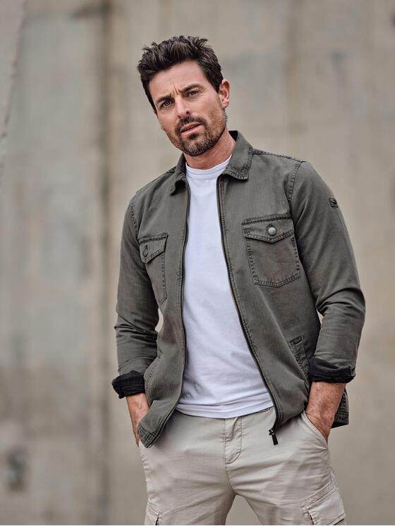 engbers Herren Overshirt uni Braunbeige 38498