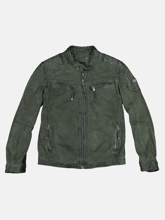 engbers Herren Lederjacke Nubuk Dunkelgruen 32592