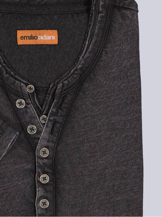 emilio adani Herren Henley-Shirt uni Grau 38961