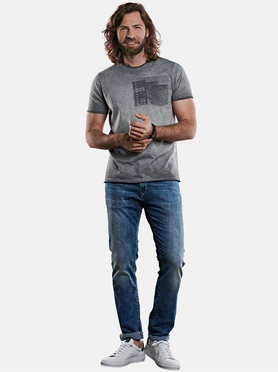 emilio adani Herren Rundhals T-Shirt Grau 27709
