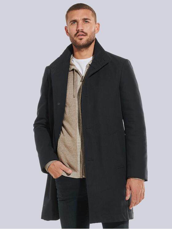 emilio adani Herren Mantel aus Baumwolle Blau 32247