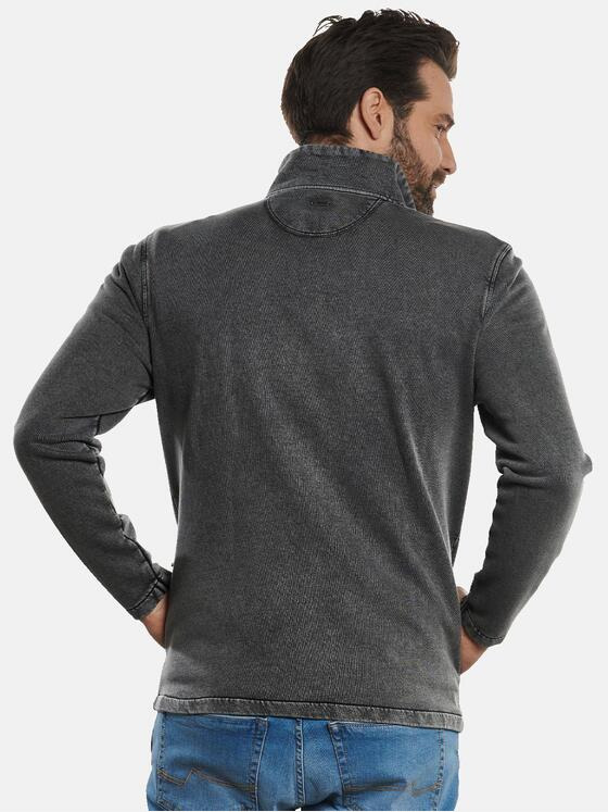 engbers Herren Sweatjacke Stehbund authentisch gefärbt Anthrazit 32704