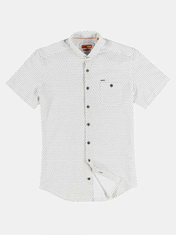 emilio adani Herren Smartes Halbarmhemd Beige 31549