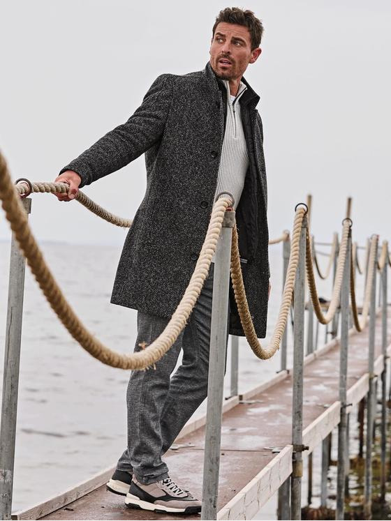 engbers Herren Mantel mit heraustrennbarem Inlet Anthrazit 33593