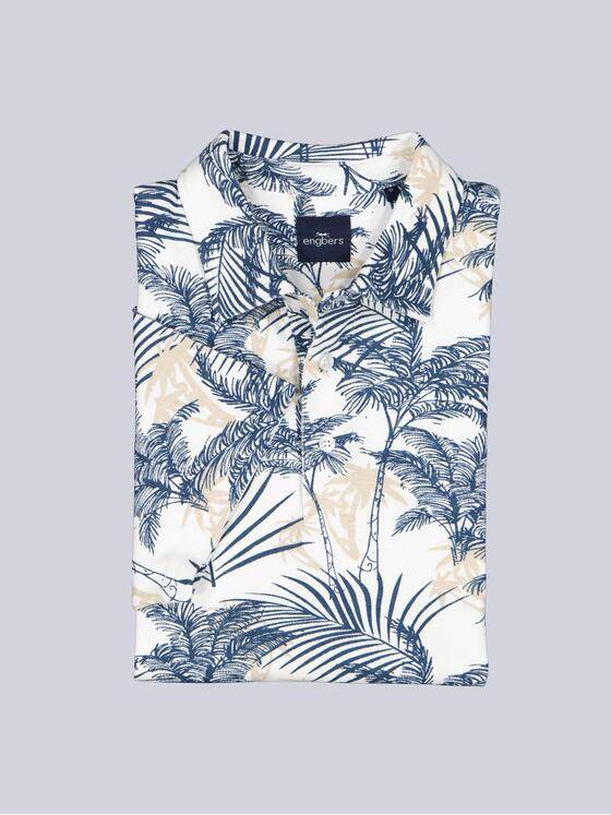 engbers Herren Polo-Shirt gemustert Reinweiss 38885