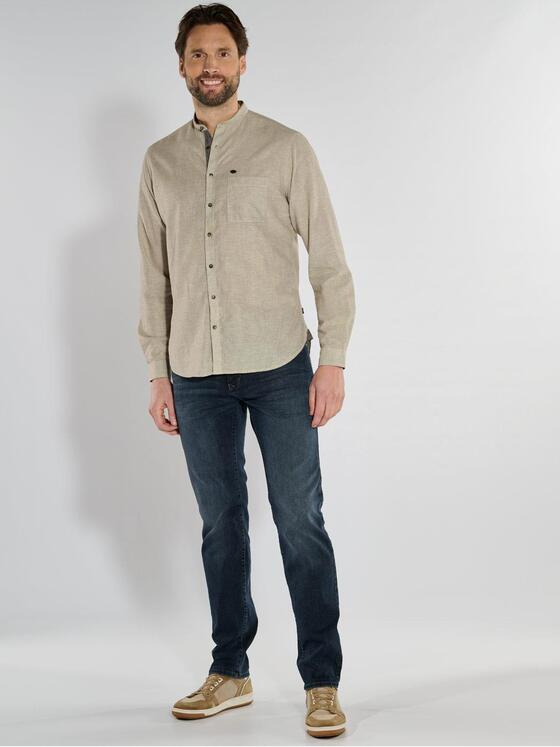 engbers Herren Langarm-Hemd uni Beige 36542